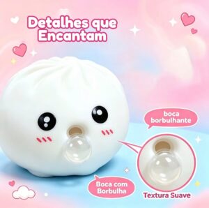 Squishy Bolinha de Chiclete Faz Bolha ao Apertar - foto 1