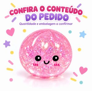 Squishy Bolinha Rostinho Glitter Maltose Anti Stress - foto 1