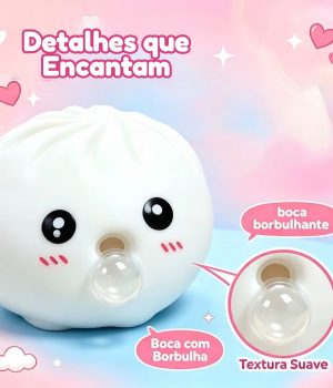 Squishy Bolinha de Chiclete Faz Bolha ao Apertar - foto 1